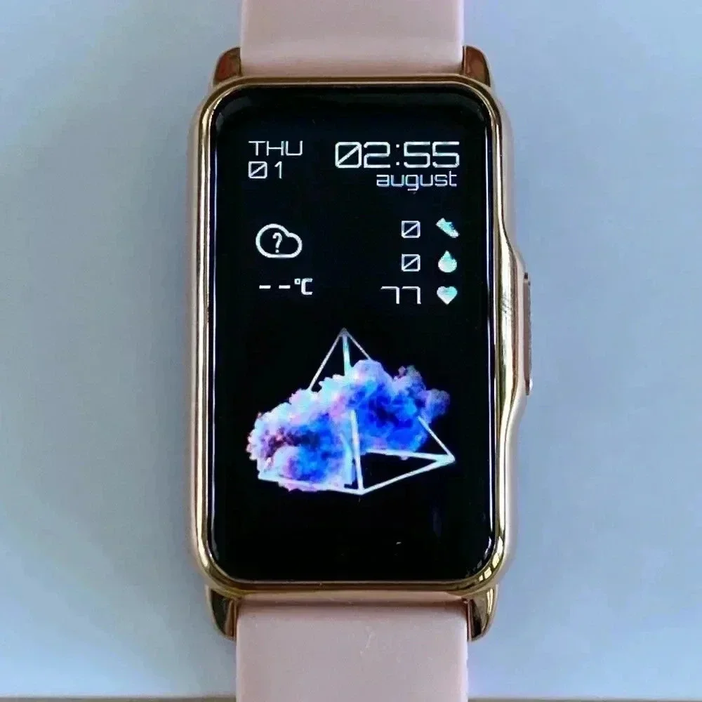 Fitness Watch Waterproof Bluetooth Sleep Heart Rate ECG Pressure Oxygen Like New